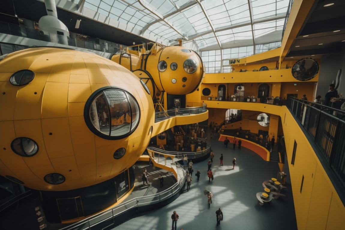 Futuristisk vitensenter basert på yellow submarine